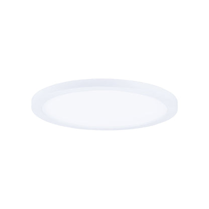 Wafer Outdoor LED Flush Mount Ceiling Light in White (7-Inch/Round).