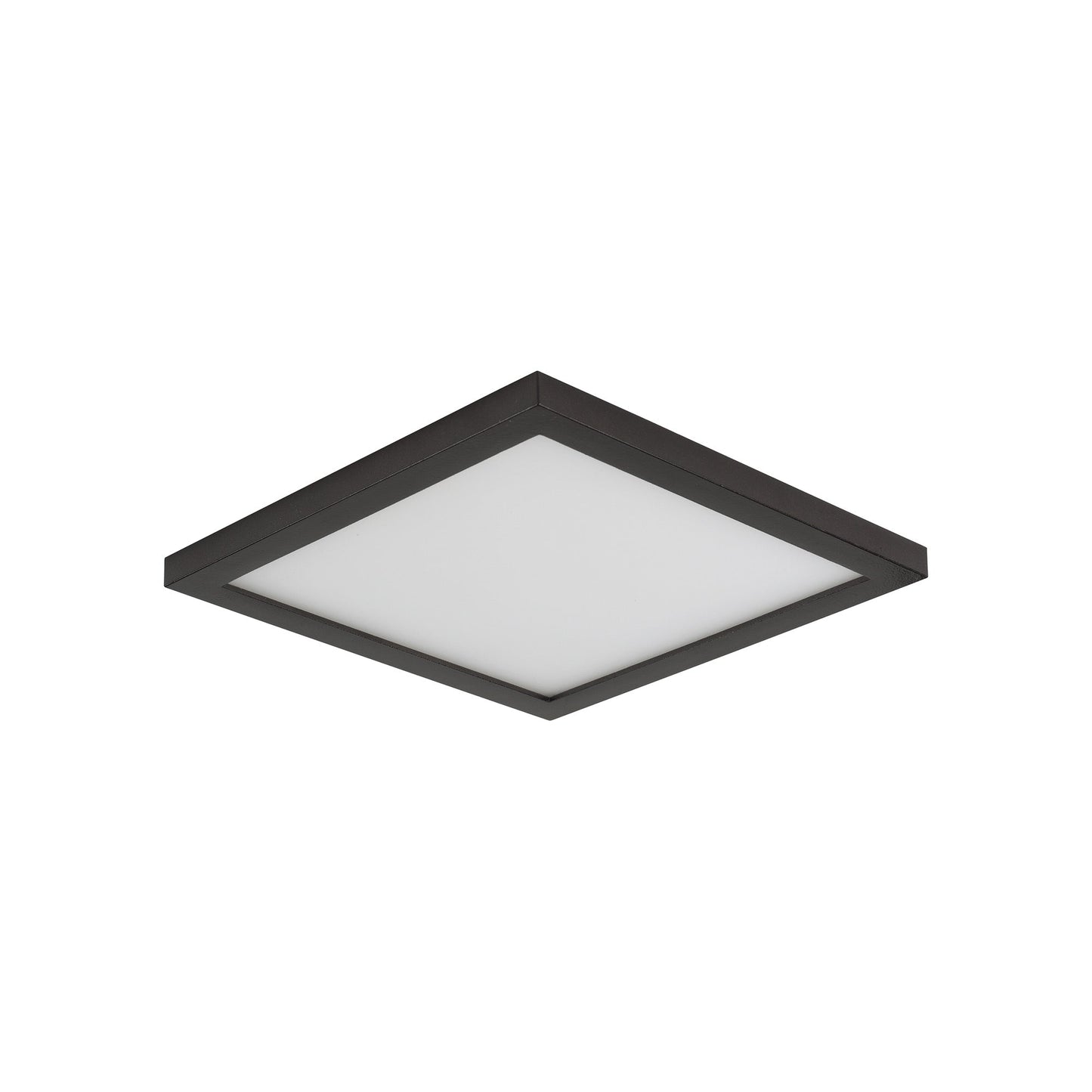 Wafer Outdoor LED Flush Mount Ceiling Light in Bronze (7-Inch/Square).