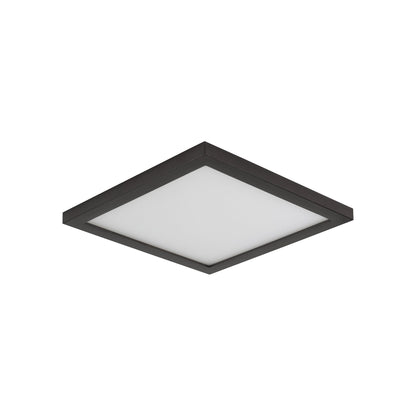 Wafer Outdoor LED Flush Mount Ceiling Light in Bronze (7-Inch/Square).