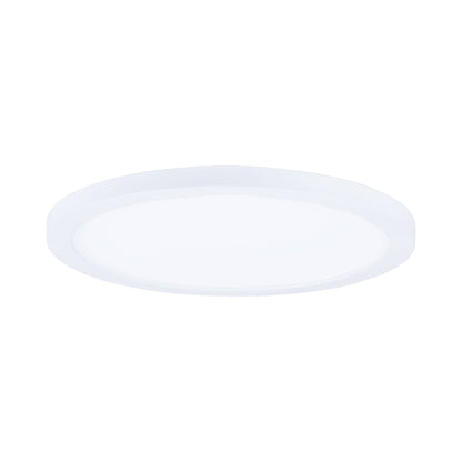 Wafer Outdoor LED Flush Mount Ceiling Light in White (9-Inch/Round).