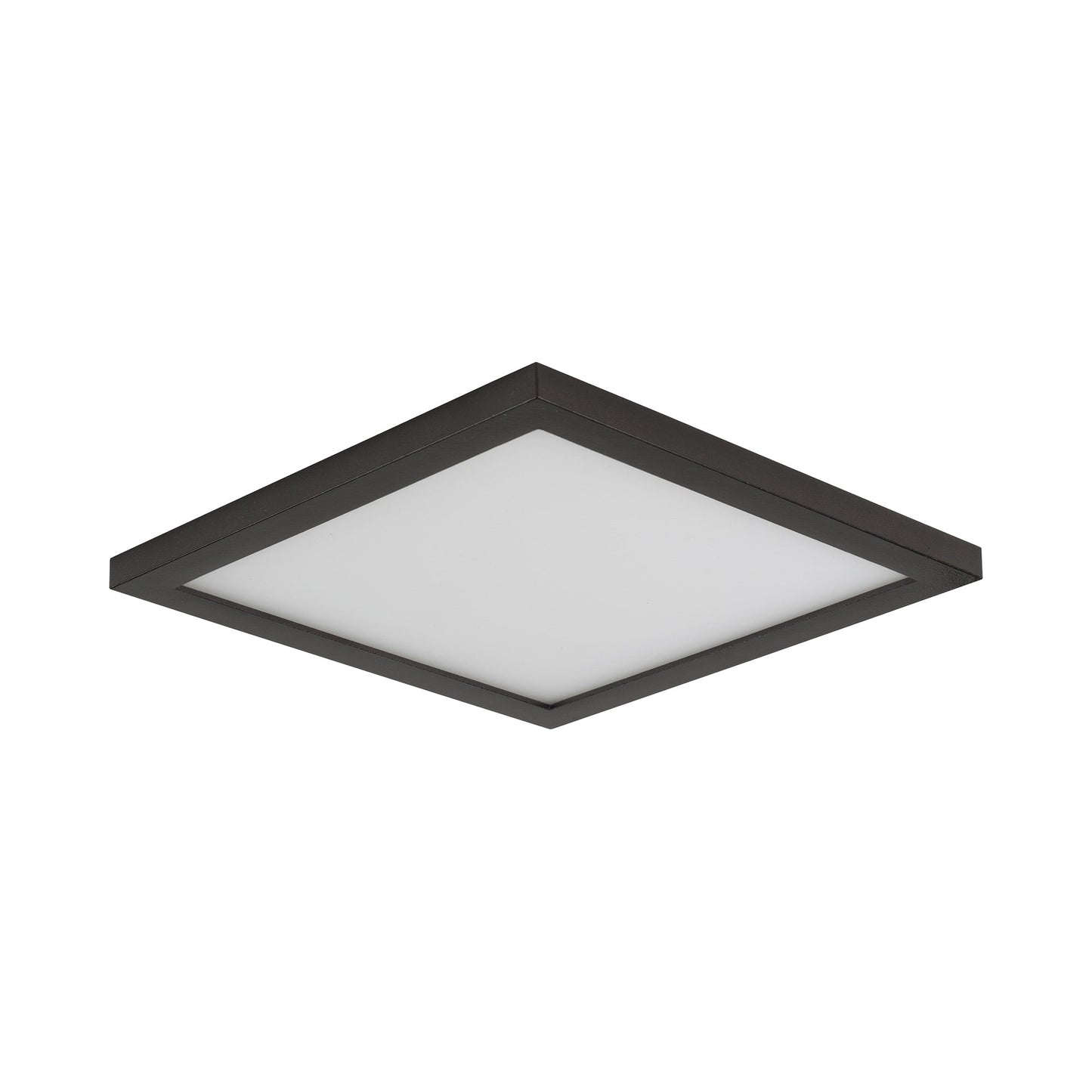 Wafer Outdoor LED Flush Mount Ceiling Light in Bronze (9-Inch/Square).