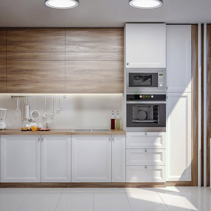Wafer Round LED Flush Mount Ceiling Light in kitchen.