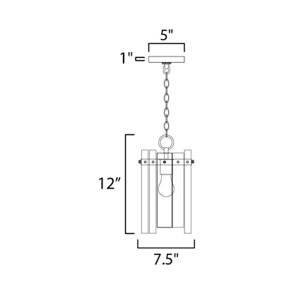 Warren Pendant Light - line drawing.