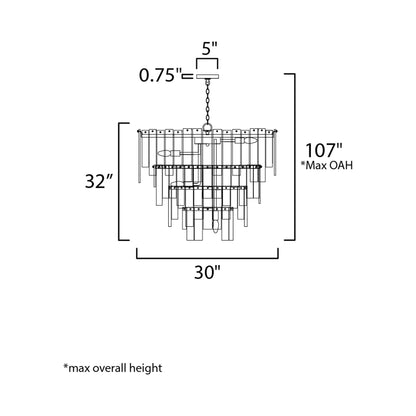 Warren Pendant Light - line drawing.