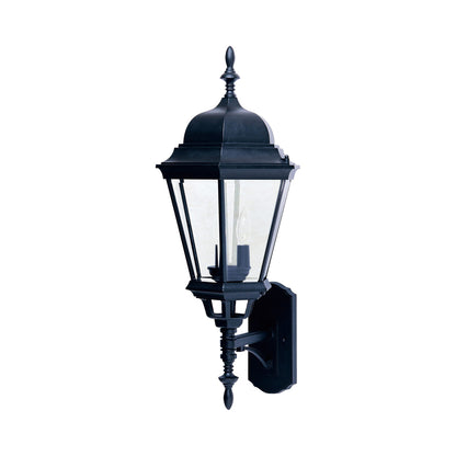 Westlake Outdoor Glass Wall Light in Black (Incandescent).