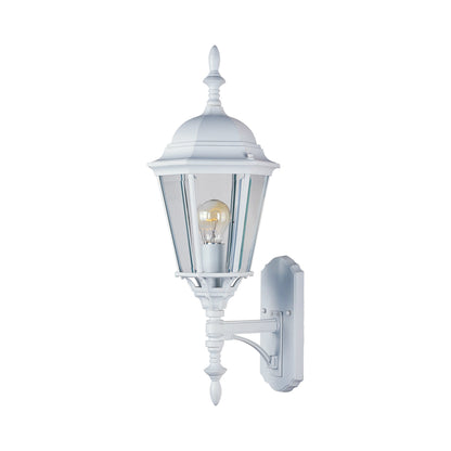 Westlake Outdoor Glass Wall Light in White (Incandescent).