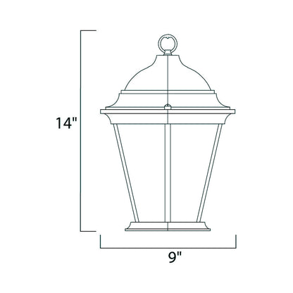 Westlake Outdoor Pendant Light - line drawing.