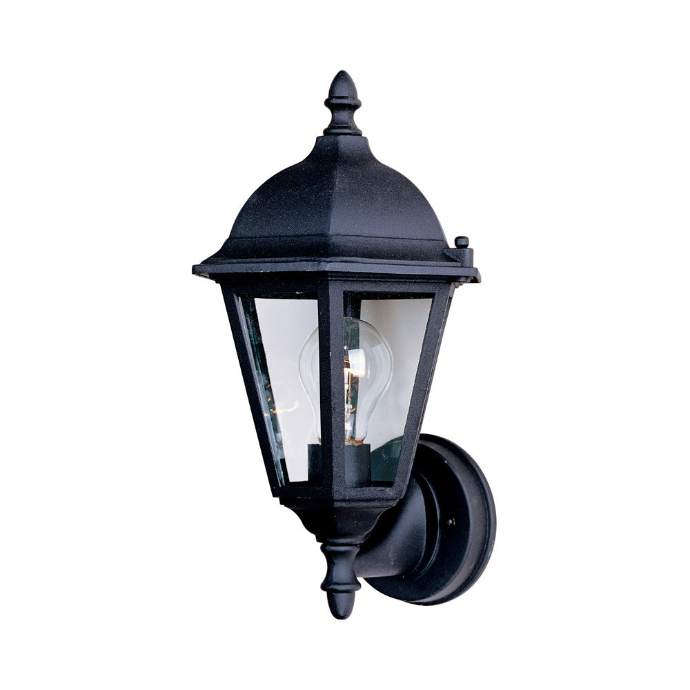 Westlake Outdoor Wall Light in Black (Up/Clear Glass).
