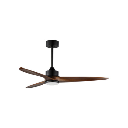 Woodwind LED Ceiling Fan in Black (52-Inch).