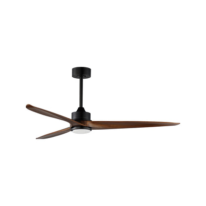 Woodwind LED Ceiling Fan in Black (72-Inch).