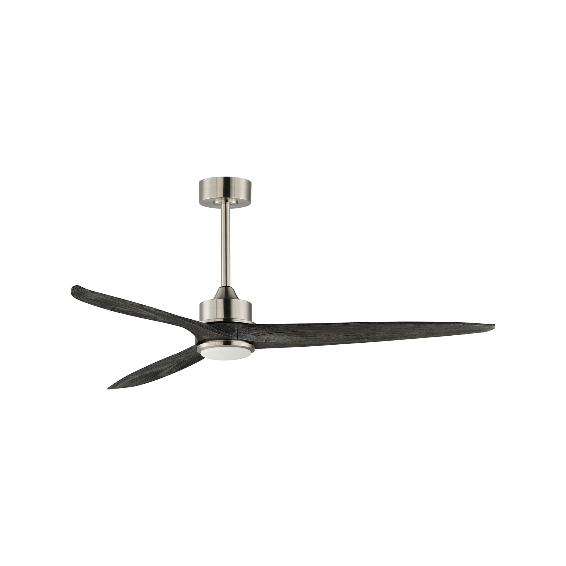 Woodwind LED Ceiling Fan in Satin Nickel (72-Inch).