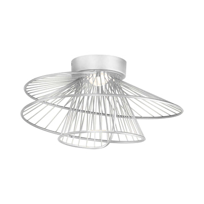 Zeta LED Flush Mount Ceiling Light in Matte White.