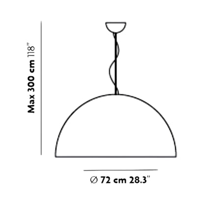 Chiara Pendant Light - line drawing.