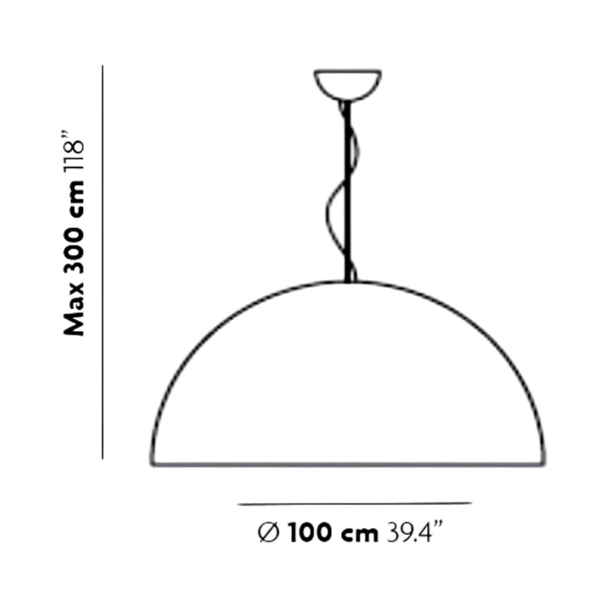 Chiara Pendant Light - line drawing.