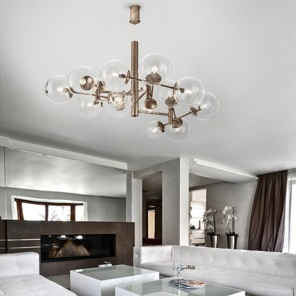 Global Chandelier in living room.