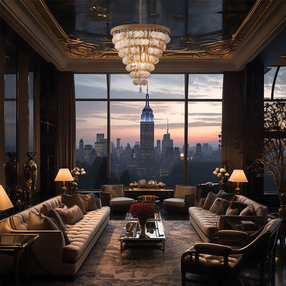 Aurelia's Cove Pendant Light in living room.