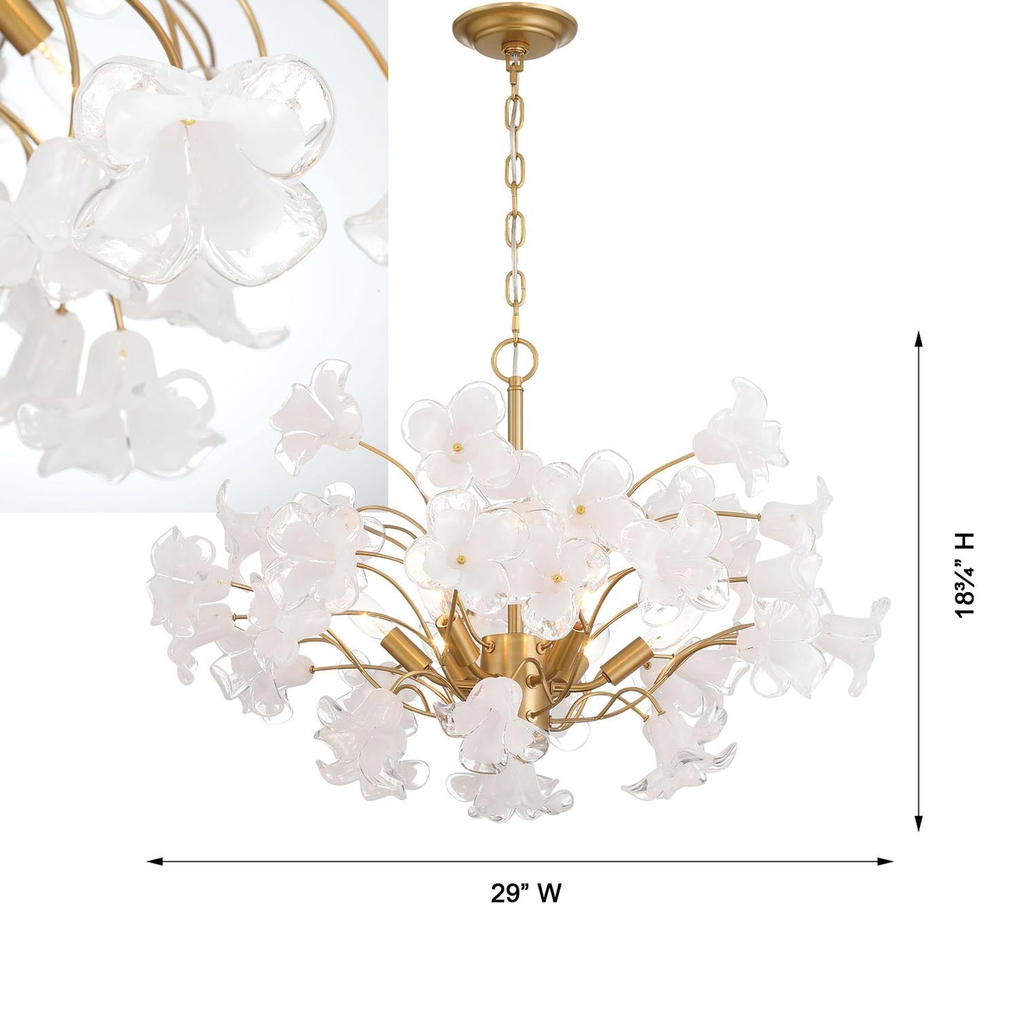 Bloome Chandelier - line drawing.