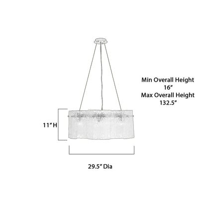 Brookstreet Pendant Light - line drawing.