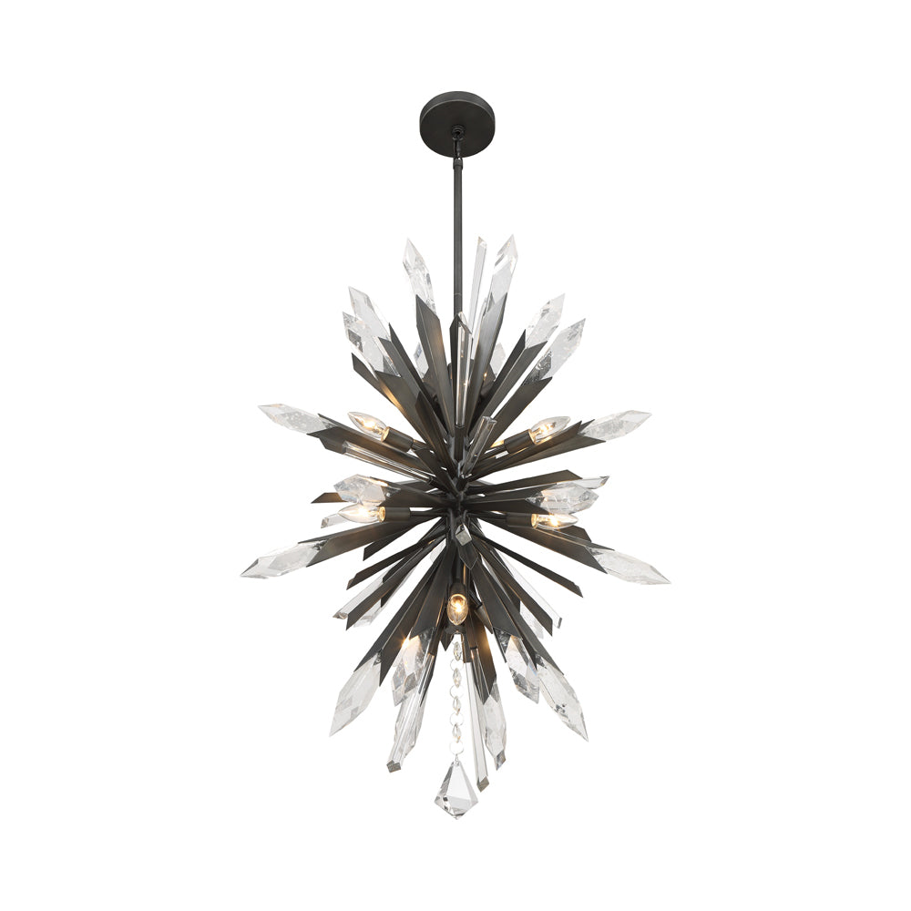 Elsa Pendant Light in Midnight Graphite (26.25-Inch).