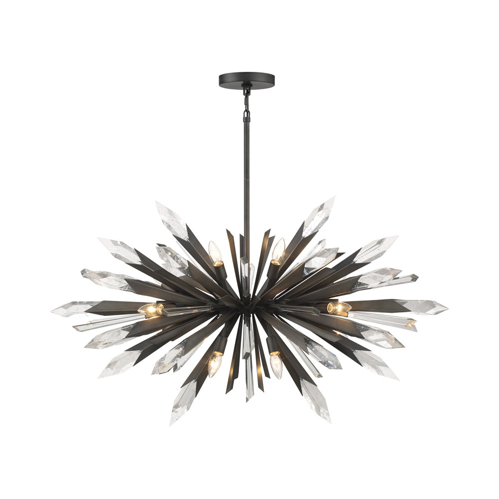 Elsa Pendant Light in Midnight Graphite (41.88-Inch).