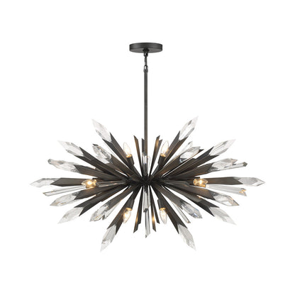 Elsa Pendant Light in Midnight Graphite (41.88-Inch).