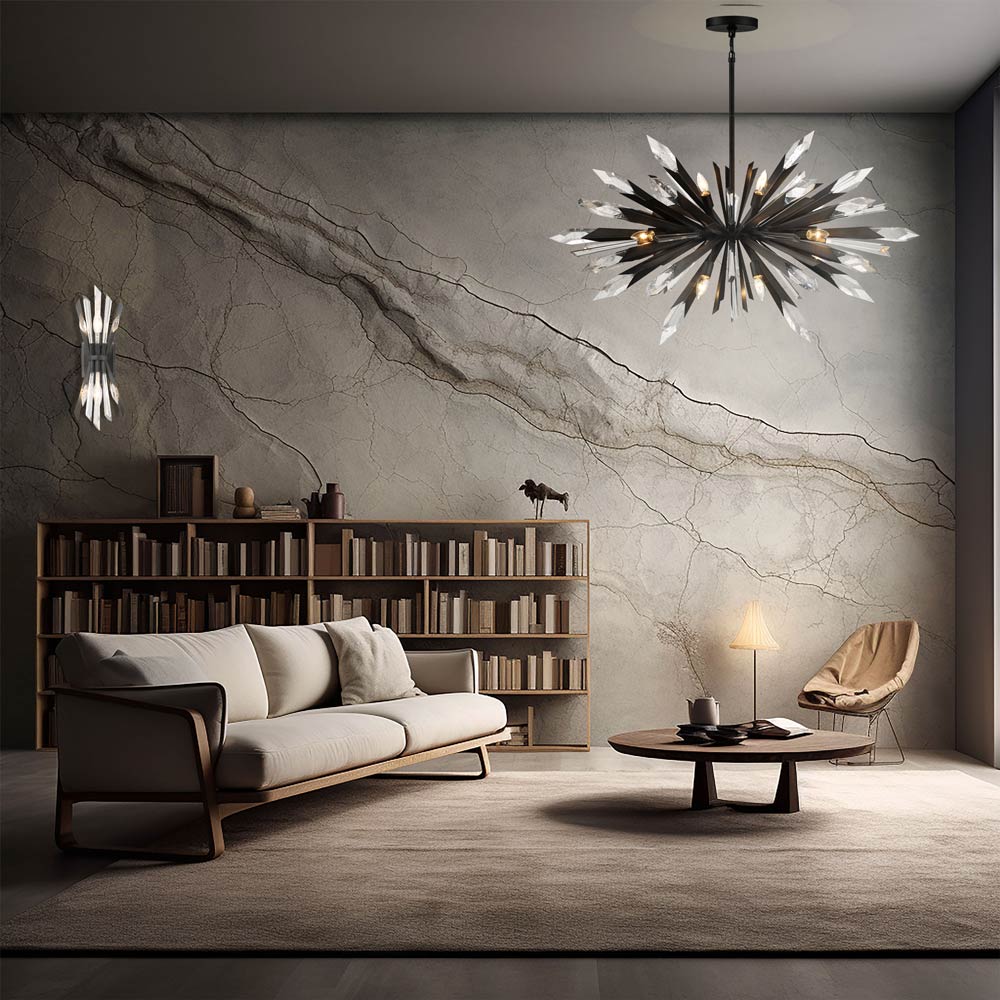 Elsa Pendant Light in living room.