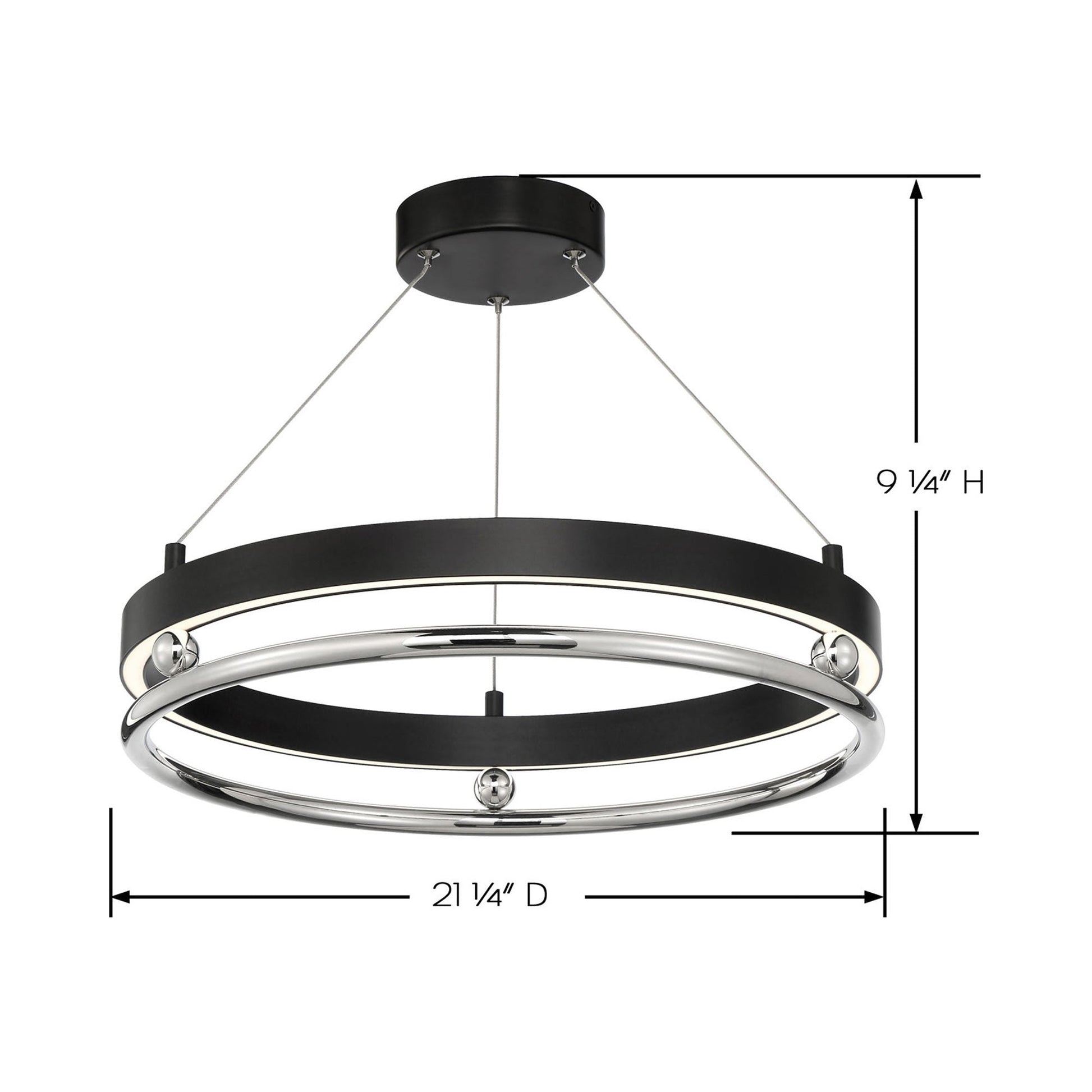 Grande Illusion N79912 LED Pendant Light - line drawing.