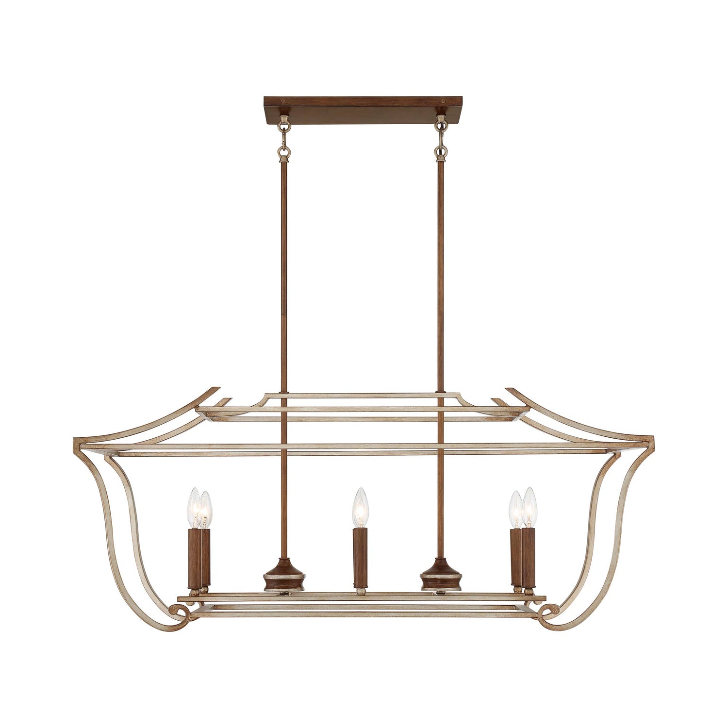 Magnolia Manor Linear Pendant Light.