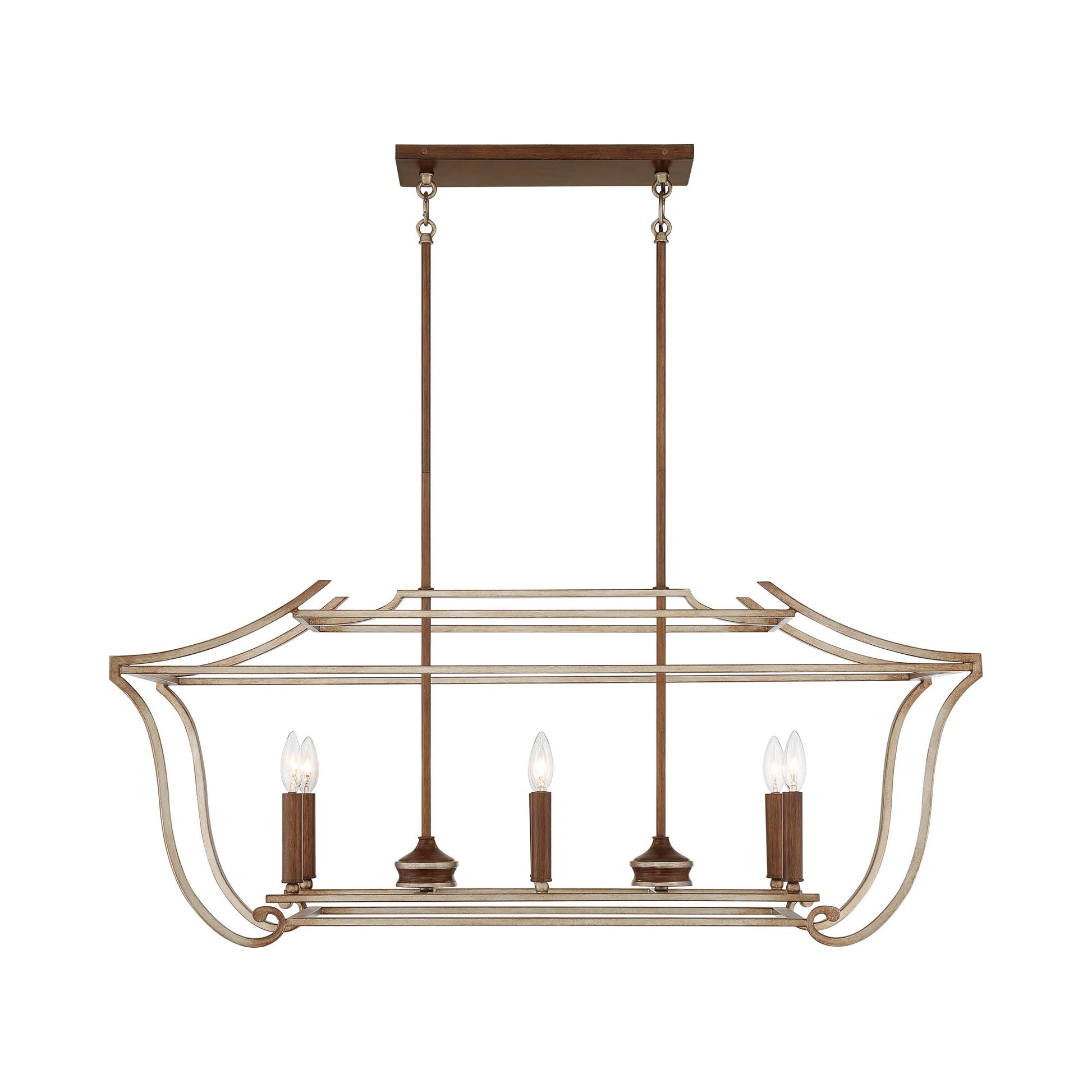 Magnolia Manor Linear Pendant Light.