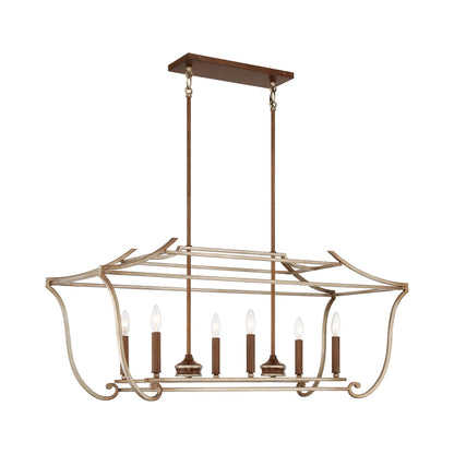 Magnolia Manor Linear Pendant Light in Detail.