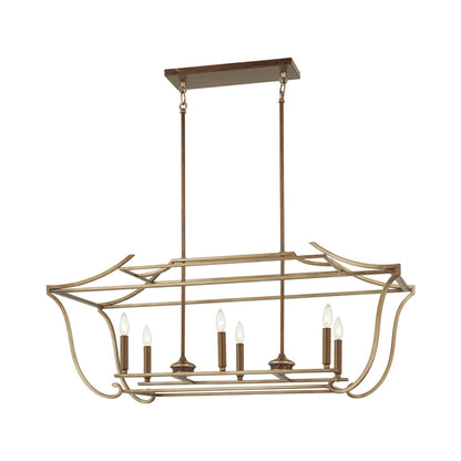 Magnolia Manor Linear Pendant Light in Detail.