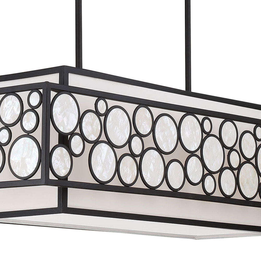 Mosaic Linear Pendant Light in Detail.