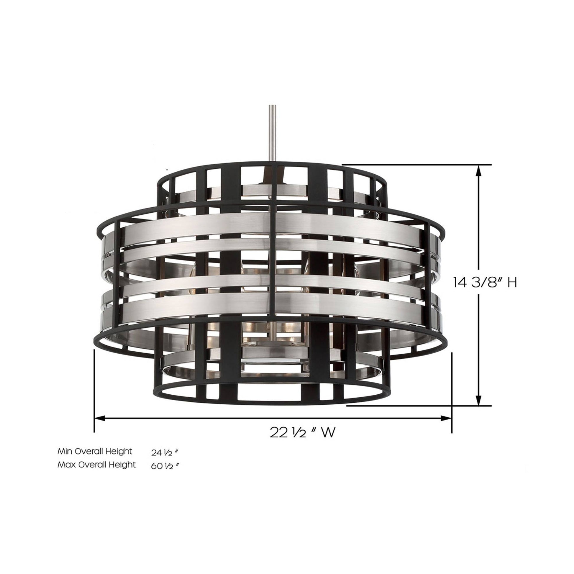 Presten Pendant Light - line drawing.