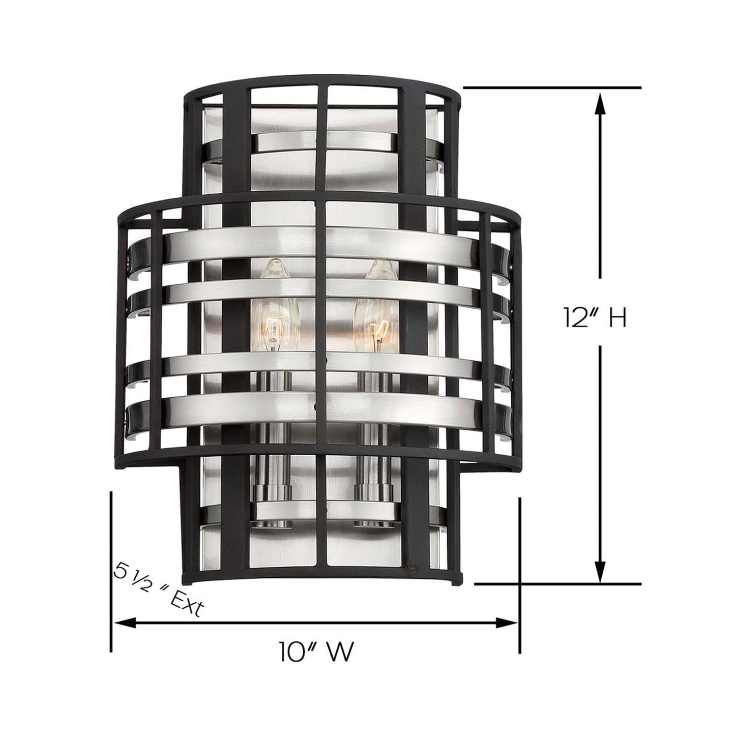 Presten Wall Light - line drawing.