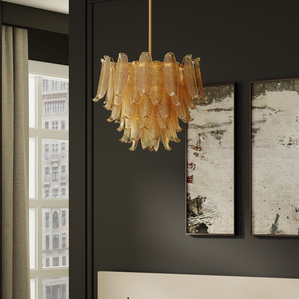 Regent Chandelier in bedroom.