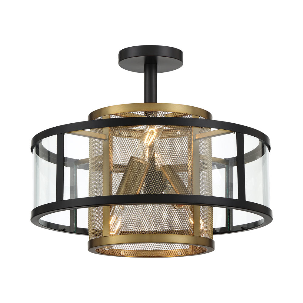 Soho Semi Flush Mount Ceiling Light in Detail.