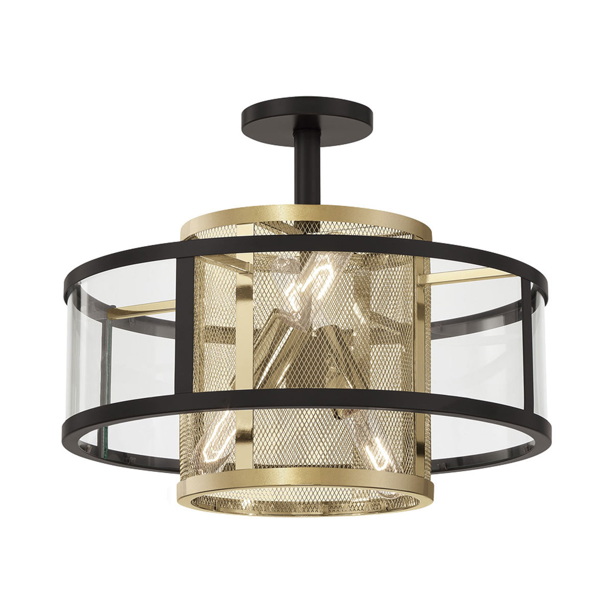 Soho Semi Flush Mount Ceiling Light in Detail.