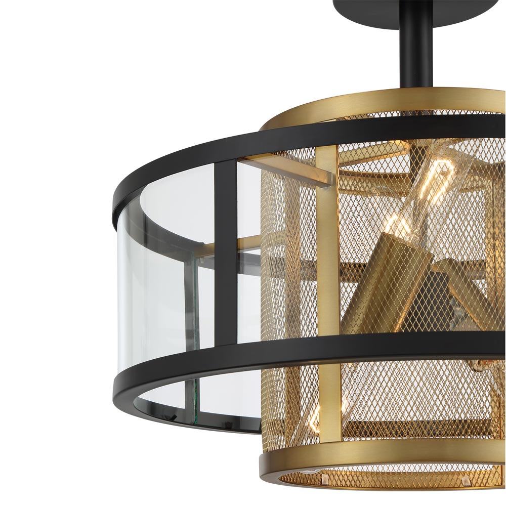 Soho Semi Flush Mount Ceiling Light in Detail.