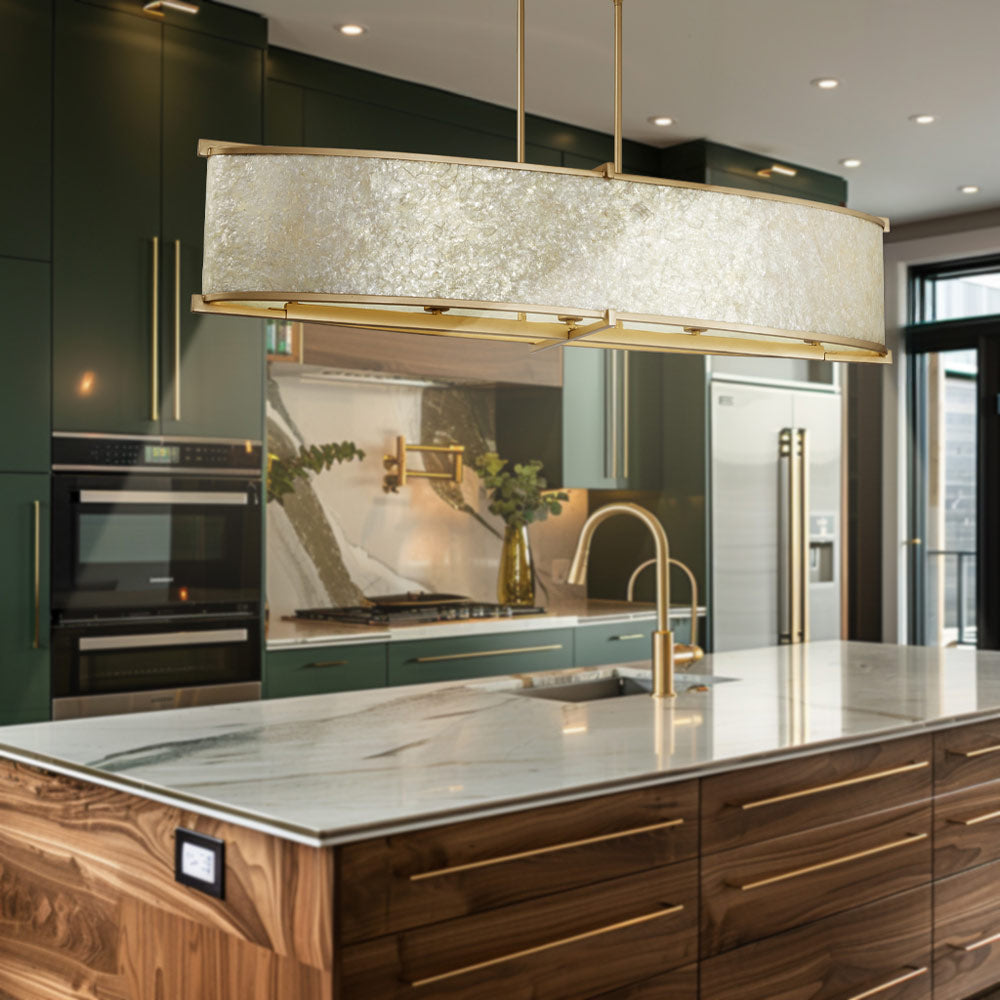 Sommers Bend Linear Pendant Light in kitchen.