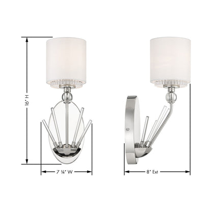 Sutton Wall Light - line drawing.