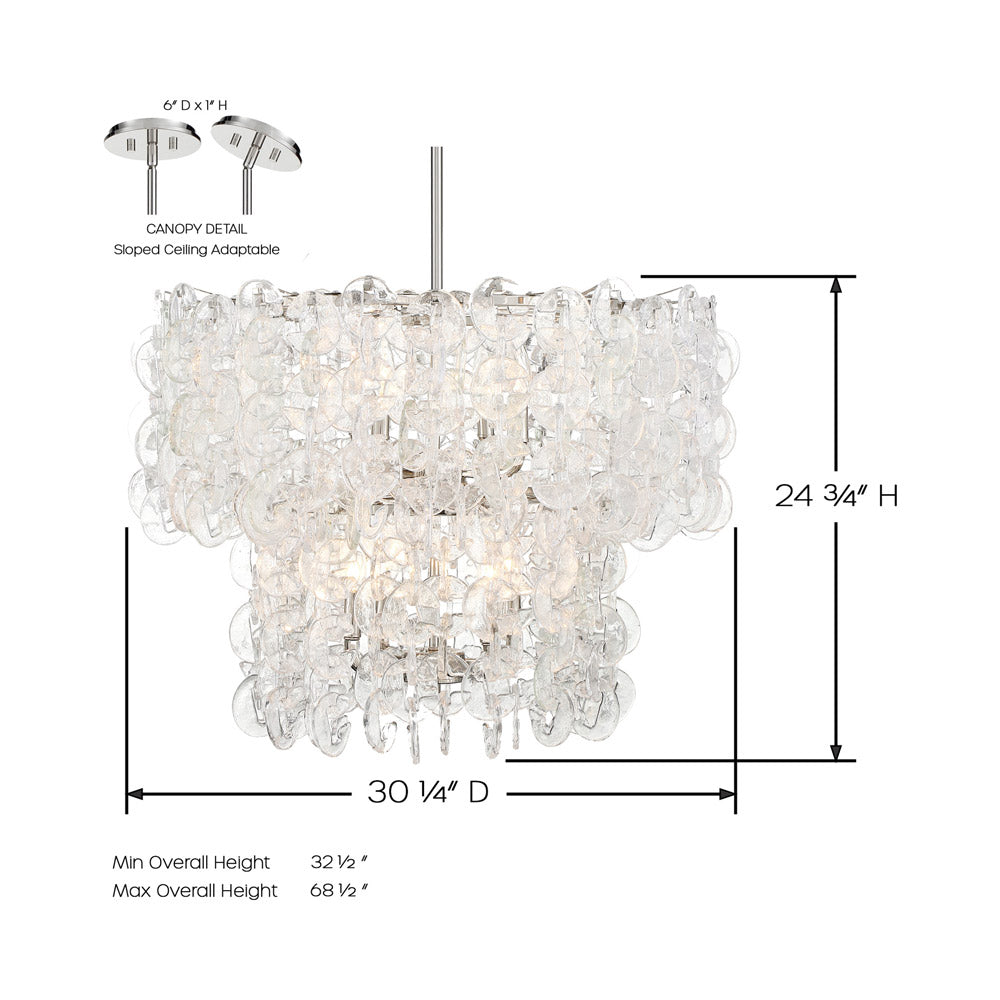 Taffinoe Pendant Light - line drawing.