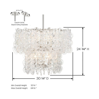 Taffinoe Pendant Light - line drawing.