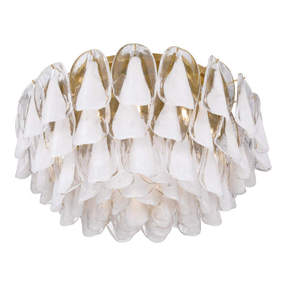 Verla Crest Flush Mount Ceiling Light in White (11-Light).
