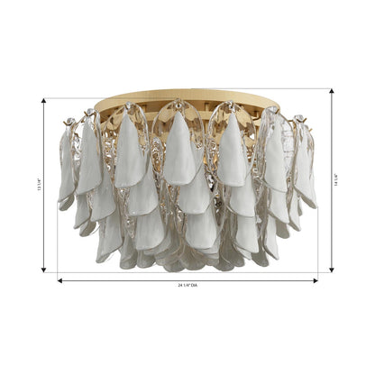 Verla Crest Flush Mount Ceiling Light - line drawing.