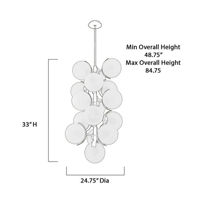 Vino Pendant Light - line drawing.