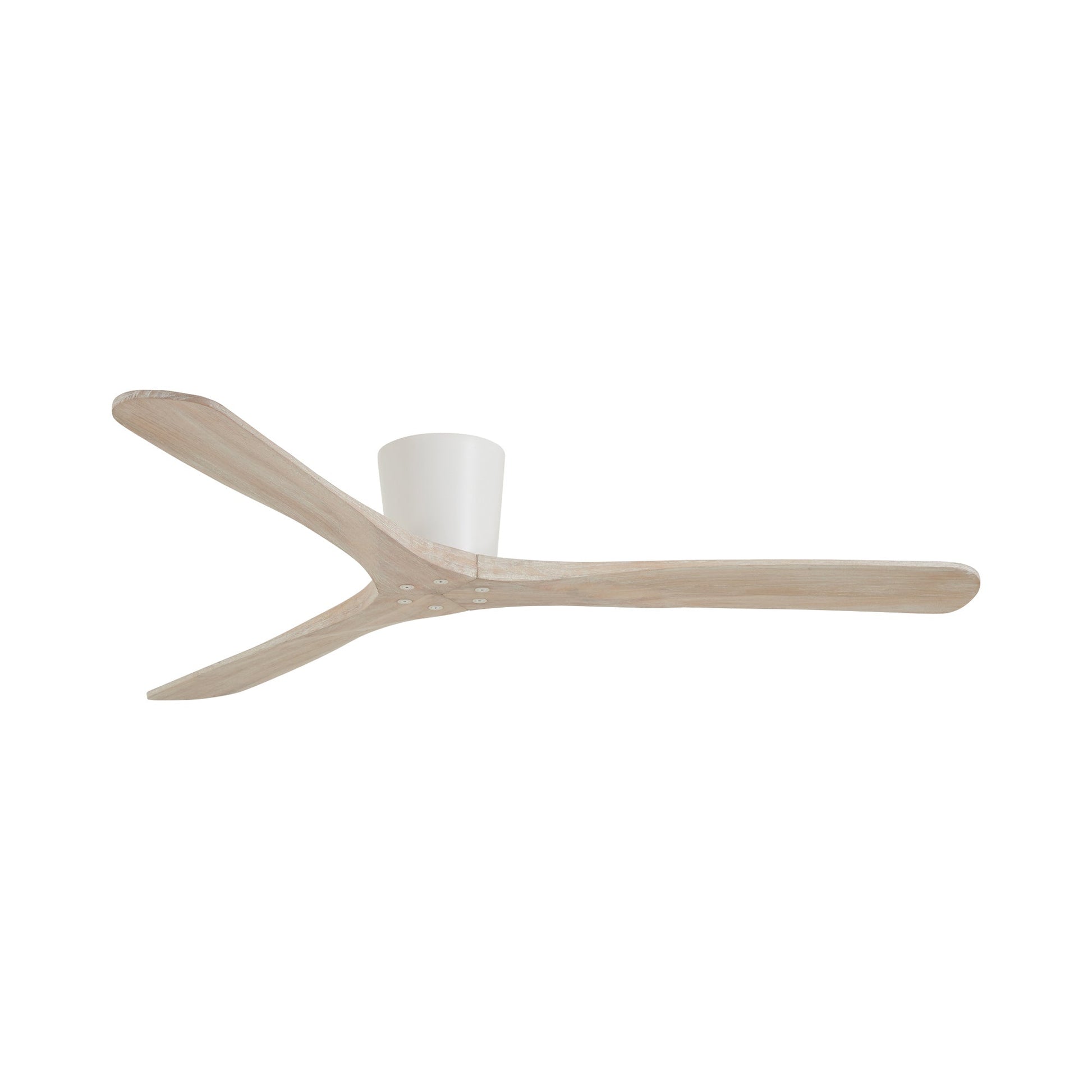 Avtur Ceiling Fan in Flat White/Bleached Wood.
