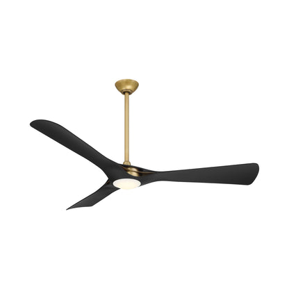 Bridge Smart LED Ceiling Fan in Legacy Brass/Coal Black.