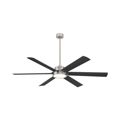 Cairo Smart LED Ceiling Fan in Brushed Nickel/Coal Black.