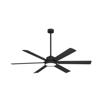 Cairo Smart LED Ceiling Fan in Coal Black/Coal Black.