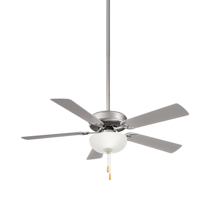 Contractor Uni-Pack LED Ceiling Fan in Brushed Steel.